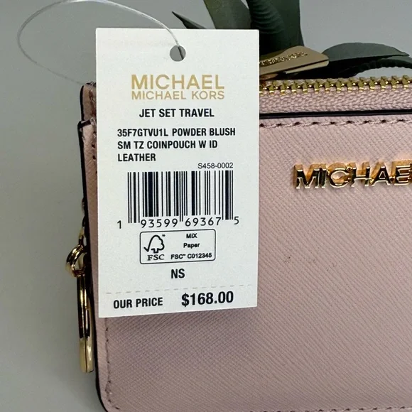 MICHAEL KORS Hamilton Small Satchel & Zip Coinpouch Set in Powder Blush NWT - Picture 14 of 15
